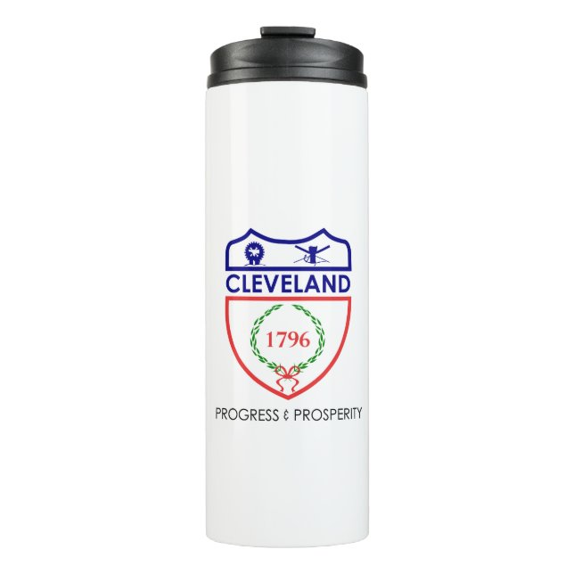 Garrafa Térmica Bandeira de Cleveland, Ohio Thermal Tumbler (Frente)