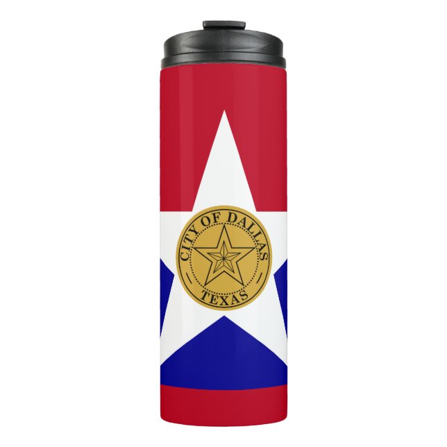 Garrafa Térmica Bandeira de Dallas, Texas Thermal Tumbler (Frente)