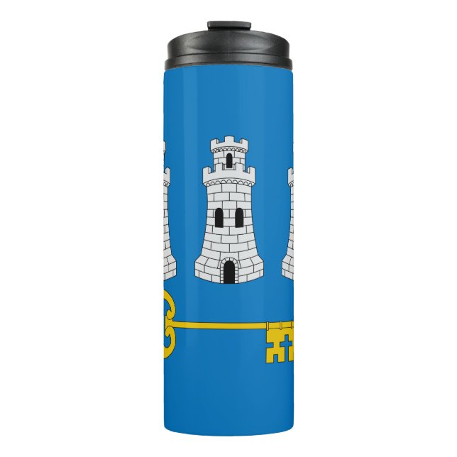 Garrafa Térmica Bandeira de Havana, Cuba Thermal Tumbler (Frente)