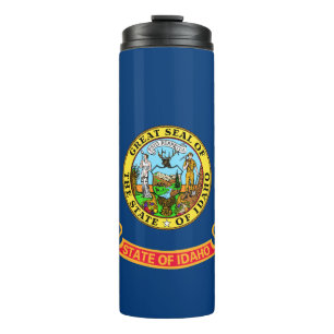 Garrafa Térmica Bandeira de Idaho: o Estado Pedra Preciosa, Montan