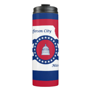 Garrafa Térmica Bandeira de Jefferson, Missouri Thermal Tumbler