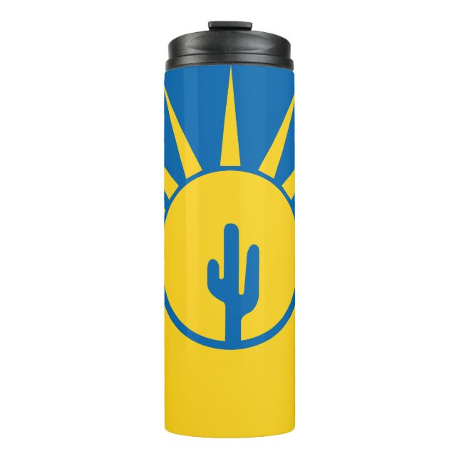 Garrafa Térmica Bandeira de Mesa, Tumbler Térmico de Arizona (Frente)