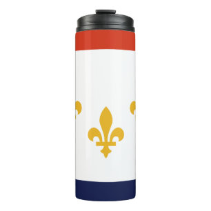 Garrafa Térmica Bandeira de Nova Orleans, Tumbler Térmico Louisian