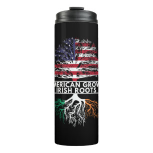 Garrafa Térmica Bandeira de Raízes Irlandesas Cultivada nos EUA Ir