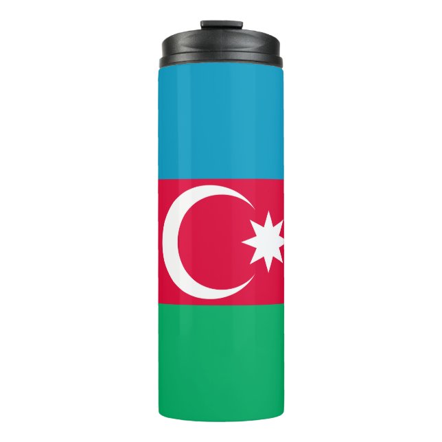 Garrafa Térmica Bandeira do Azerbaijão Patriótico (Frente)