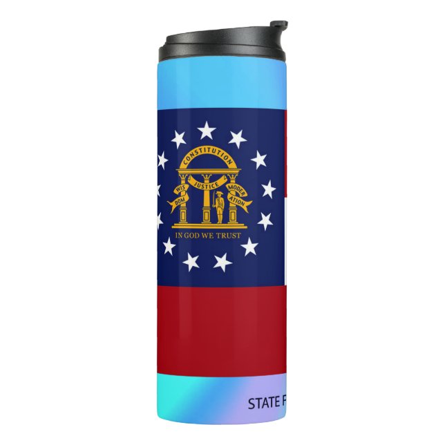 Garrafa Térmica Bandeira do Estado da Geórgia (Giro à esquerda)
