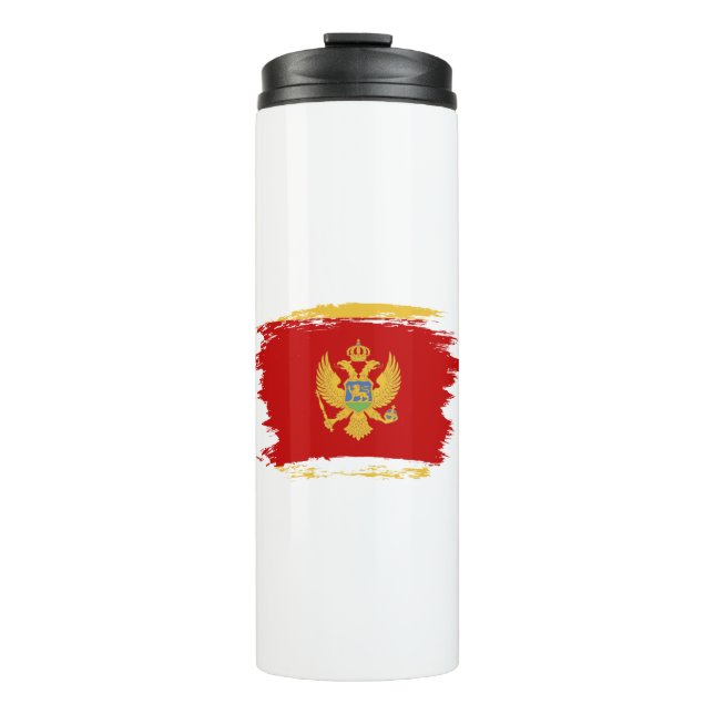 Garrafa Térmica Bandeira do Montenegro (Frente)