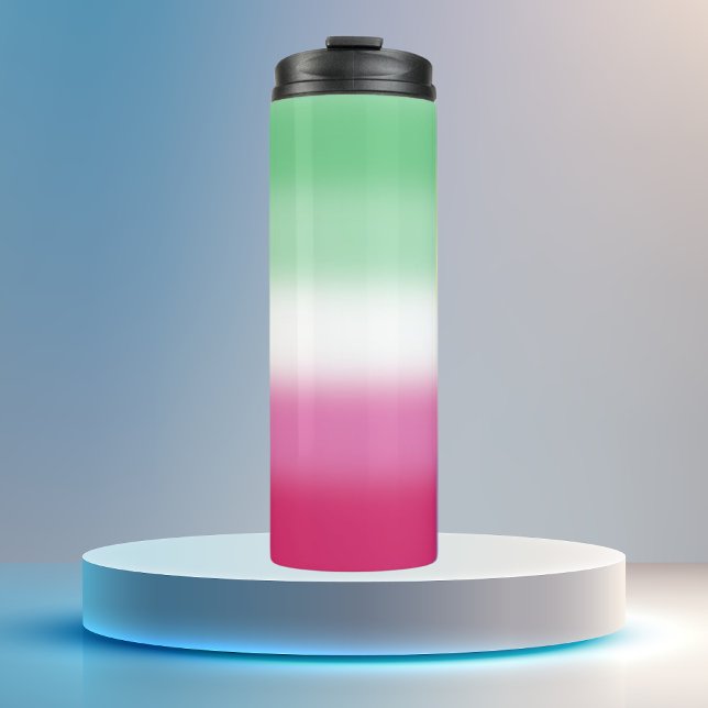 Garrafa Térmica Bandeira do Orgulho Abrosexual Gradiente (Criador carregado)