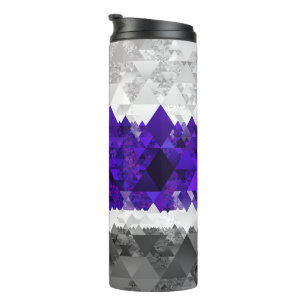 Garrafa Térmica Bandeira do Orgulho Boho Geométrico Mod Retro Grey