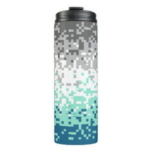Garrafa Térmica Bandeira do Orgulho Frayromântico Abstrato Pixelad