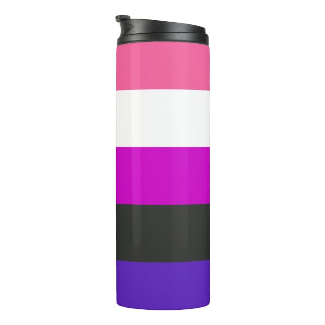 Garrafa Térmica Bandeira do Orgulho Genderfluid (Rotação à direita)