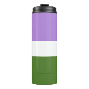 Garrafa Térmica Bandeira do orgulho genderqueer SlipperyJoe's lava