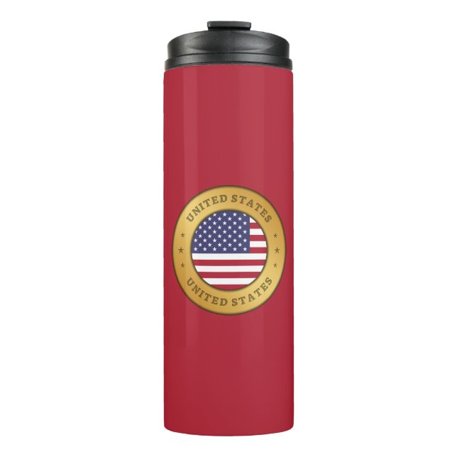 Garrafa Térmica Bandeira dos Estados Unidos (Frente)