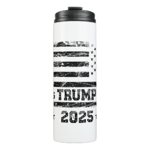 Garrafa Térmica Bandeira dos Estados Unidos.Presidente Donald Trum
