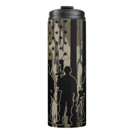 Garrafa Térmica Bandeira e Soldados da Camo-American de Bottomland