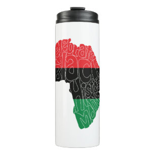 Garrafa Térmica Bandeira Pan-Africana Design
