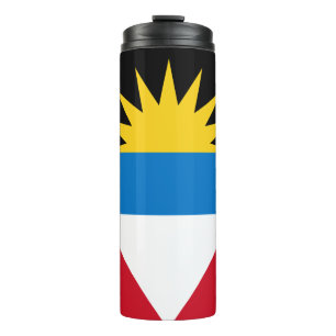 Garrafa Térmica Bandeira Patriótica de Antígua e Barbuda