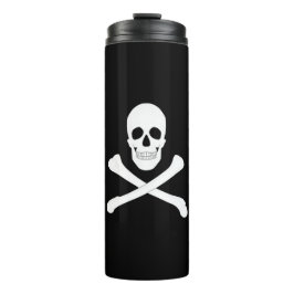 Garrafa Térmica Bandeira Pirata (Caveira e Cruzamentos) (Jolly Rog