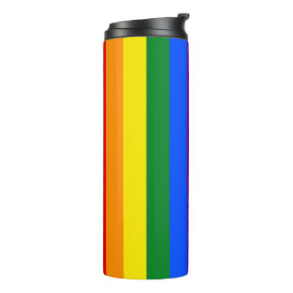 Garrafa Térmica Bandeiras do Arco-Íris LGBTQ+ para o Mês do Orgulh