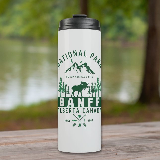 Garrafa Térmica Banff National Park Forest Landscape (Criador carregado)