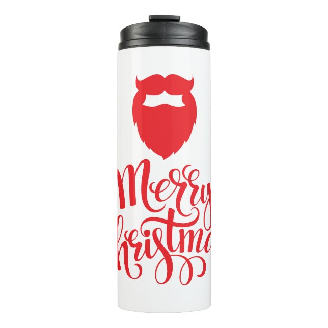 Garrafa Térmica Barba Papai noel de Natal (Frente)