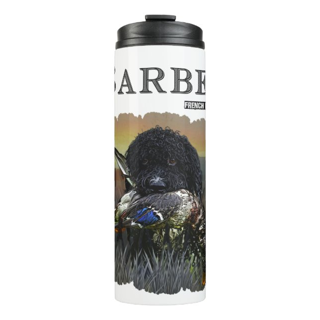 Garrafa Térmica Barbet, Cão de Água Francês (Frente)