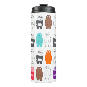 Garrafa Térmica Bare Bears Colorful Bear Patterno