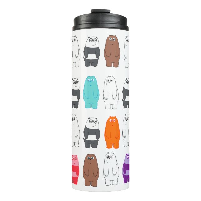 Garrafa Térmica Bare Bears Colorful Bear Patterno (Frente)