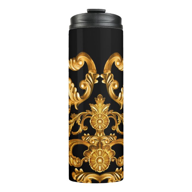 Garrafa Térmica Barroco ouro, Elementos Ornamentais (Frente)