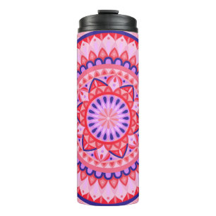 Garrafa Térmica Base rosa Mandala