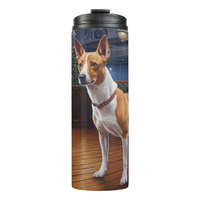 Garrafa Térmica Basenji Cruise de Natal: Delito de Férias Pawsome (Frente)