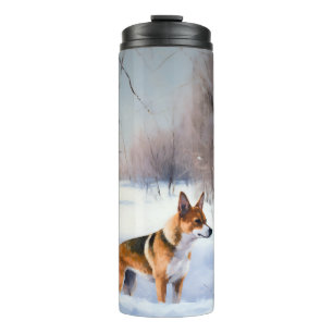 Garrafa Térmica Basenji Deixe Nevar Natal