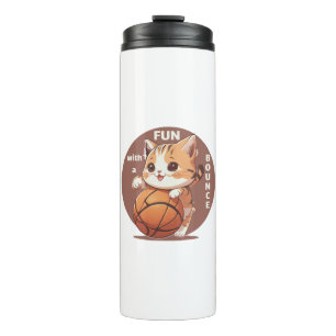 Garrafa Térmica basquete de gatinho