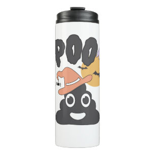 Garrafa Térmica Bathroom engraçado Halloween Spooky Poo Design