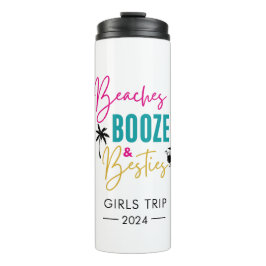 Garrafa Térmica Beaches Booze e Besties Personalizadas, Viagem par