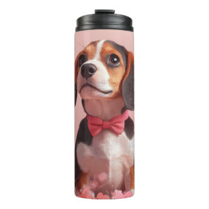 Garrafa Térmica Beagle com Rosas - Dia dos Namorados