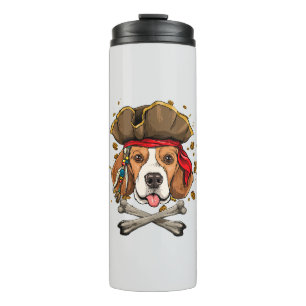Garrafa Térmica Beagle Dog Pirate Jolly Roger Flag