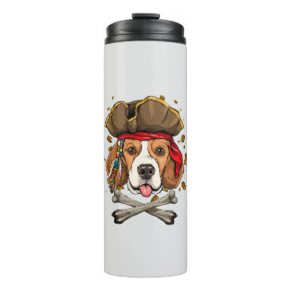Garrafa Térmica Beagle Dog Pirate Jolly Roger Flag