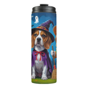 Garrafa Térmica Beagle Dogs Pumpkin Halloween Engraçado