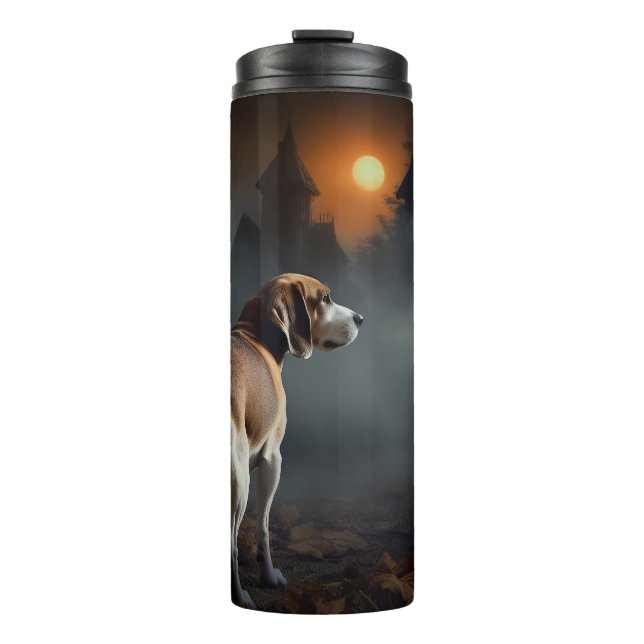 Garrafa Térmica Beagle Halloween Scary (Frente)