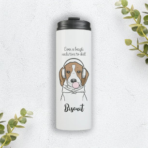 Garrafa Térmica Beagle Refrigerante com Bubblegum Cute Engraçado C