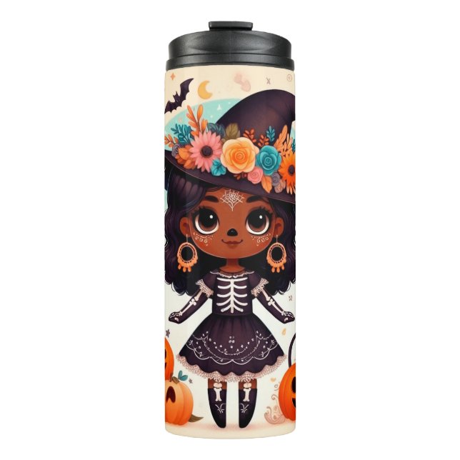 Garrafa Térmica Beautiful little witch halloween party (Frente)