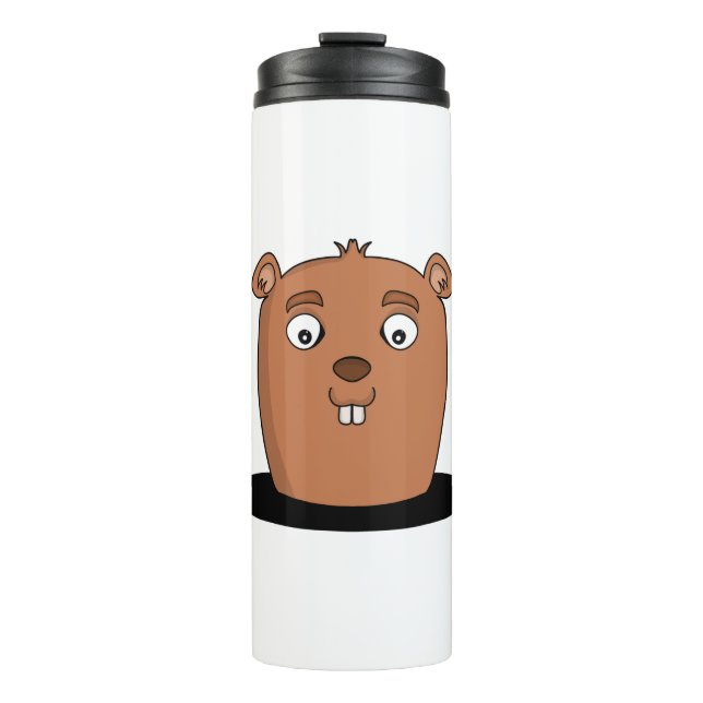 Garrafa Térmica Beaver saindo de um buraco (Frente)