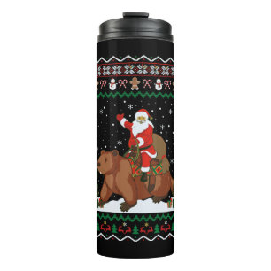 Garrafa Térmica Beaver Ugly Xmas Gift Papais noeis Engraçados Anda
