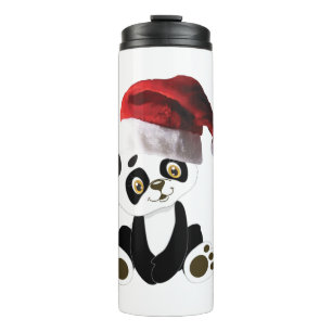 Garrafa Térmica bebê panda de Natal