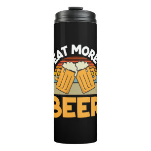 Garrafa Térmica Beer Drinker Come Mais Cerveja Engraçado Bebendo A
