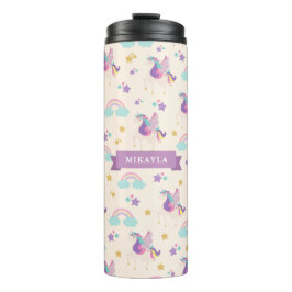 Garrafa Térmica Beige | Cute Rainbow Unicorn Kids