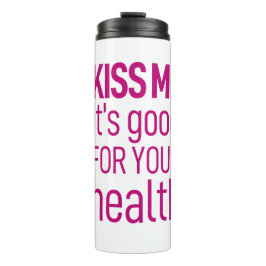 Garrafa Térmica "Beije-me, é bom para sua saúde" Projeto Typdesign