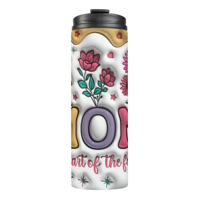 Garrafa Térmica Bela mãe/Dia de as mães 3D (Frente)