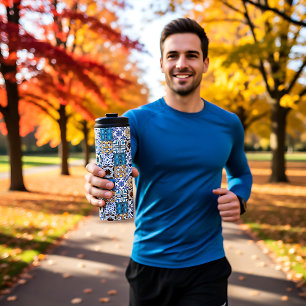 Garrafa Térmica 🤩 bela mistura de Azulejos 